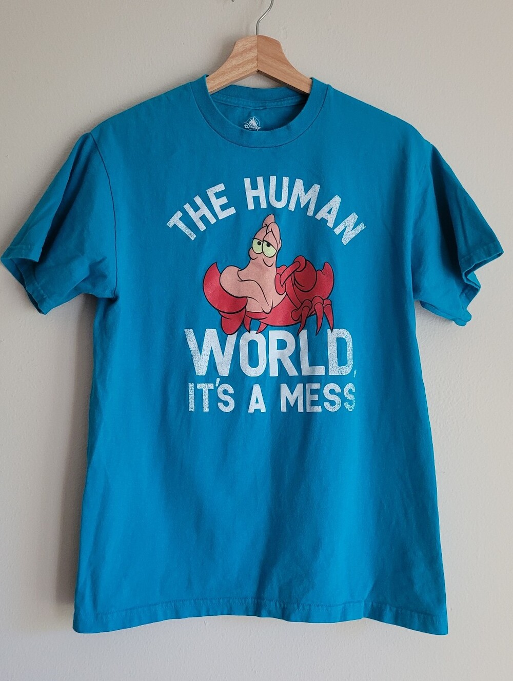 Disney unisex The Little Mermaid Sebastian The Human World It's A Mess T-shirt M
